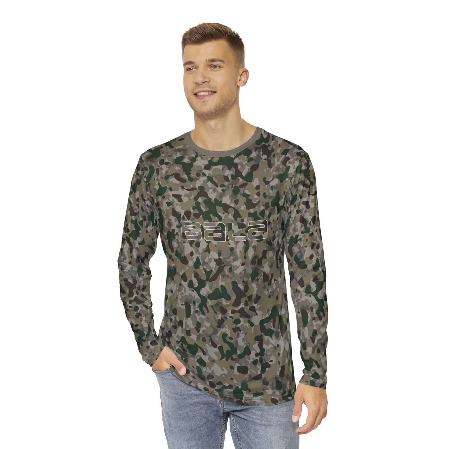 Men's Camo Long Sleeve T-shirt - OG Duck Marsh