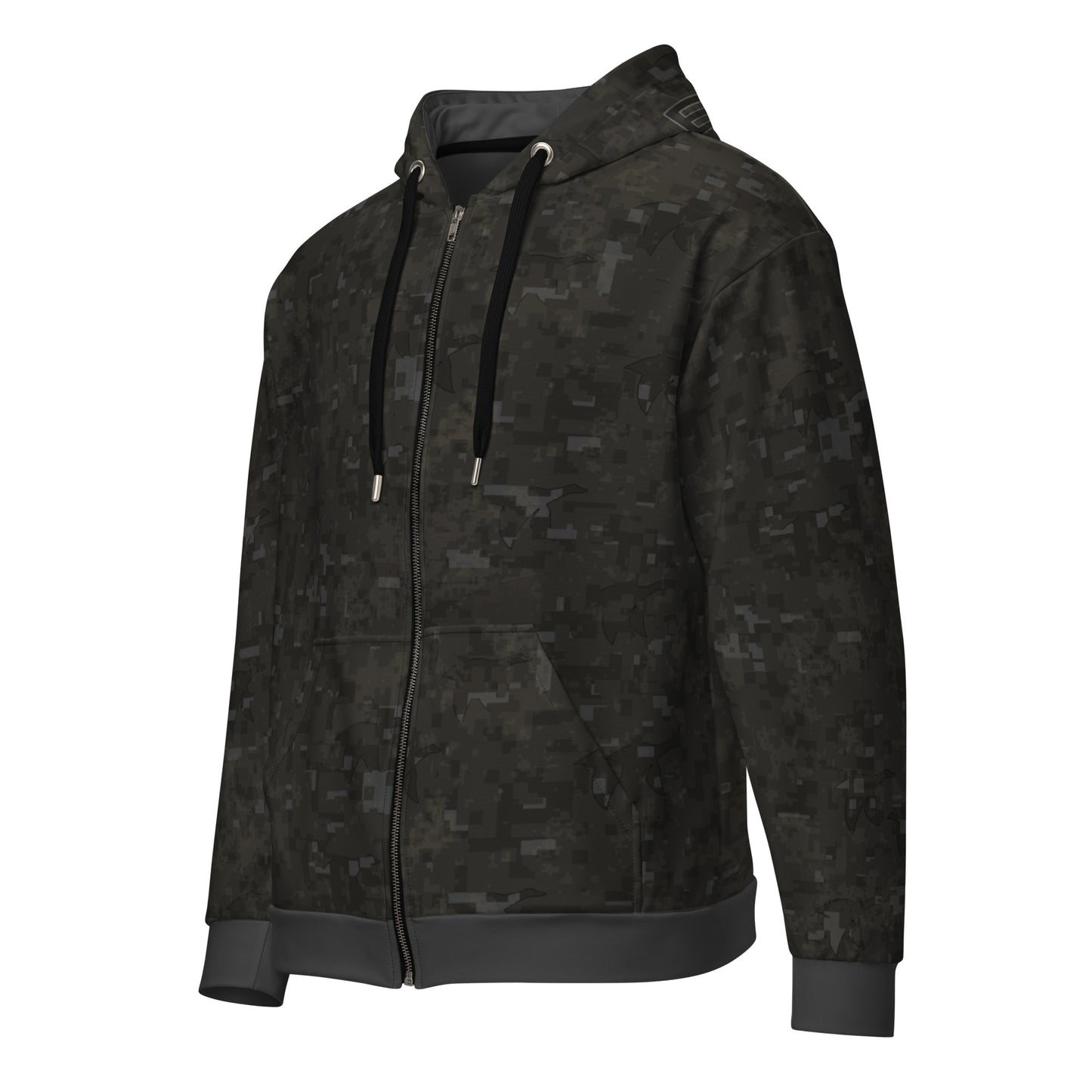 Men's Camo Zip Hoodie - Midnight Stealth