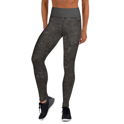 Women's Camo Yoga Leggings - Midnight Stealth