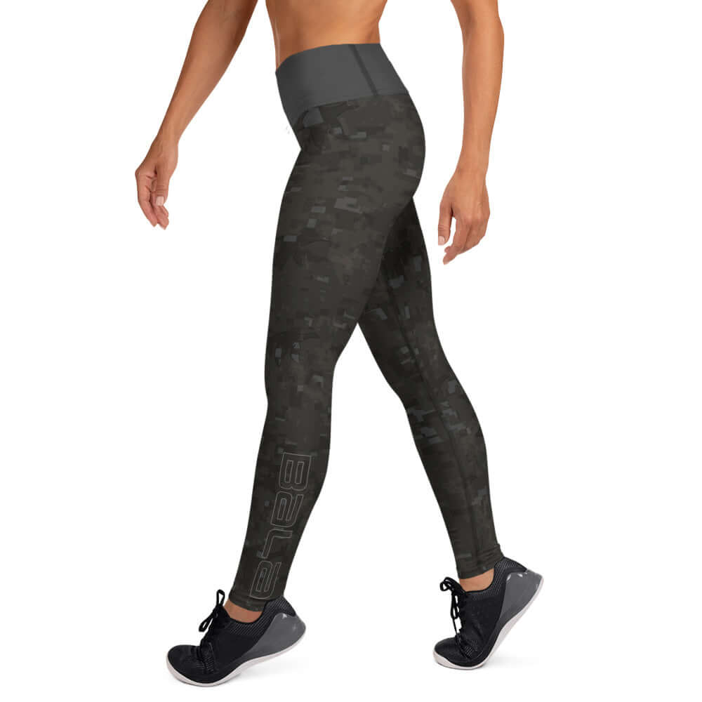 Women's Camo Yoga Leggings - Midnight Stealth