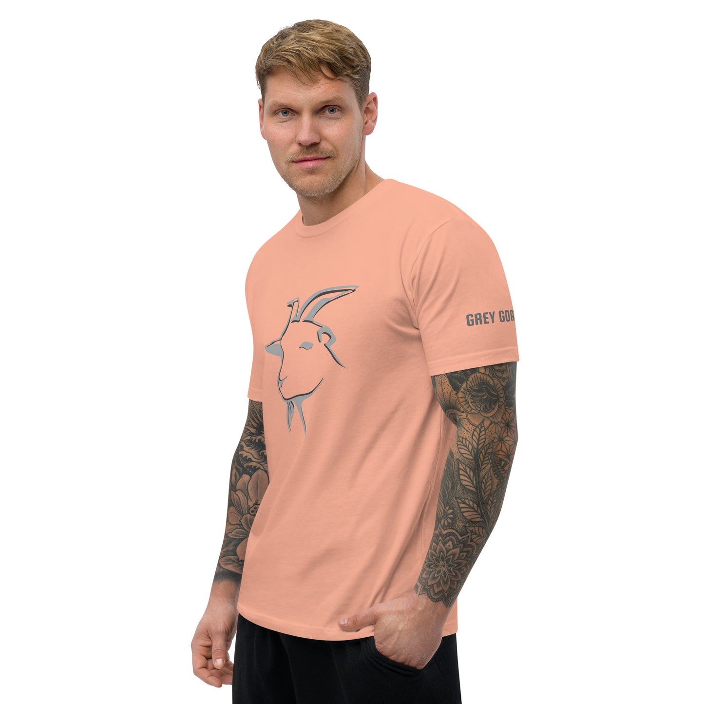 Men's Short Sleeve T-shirt - Grey Goat